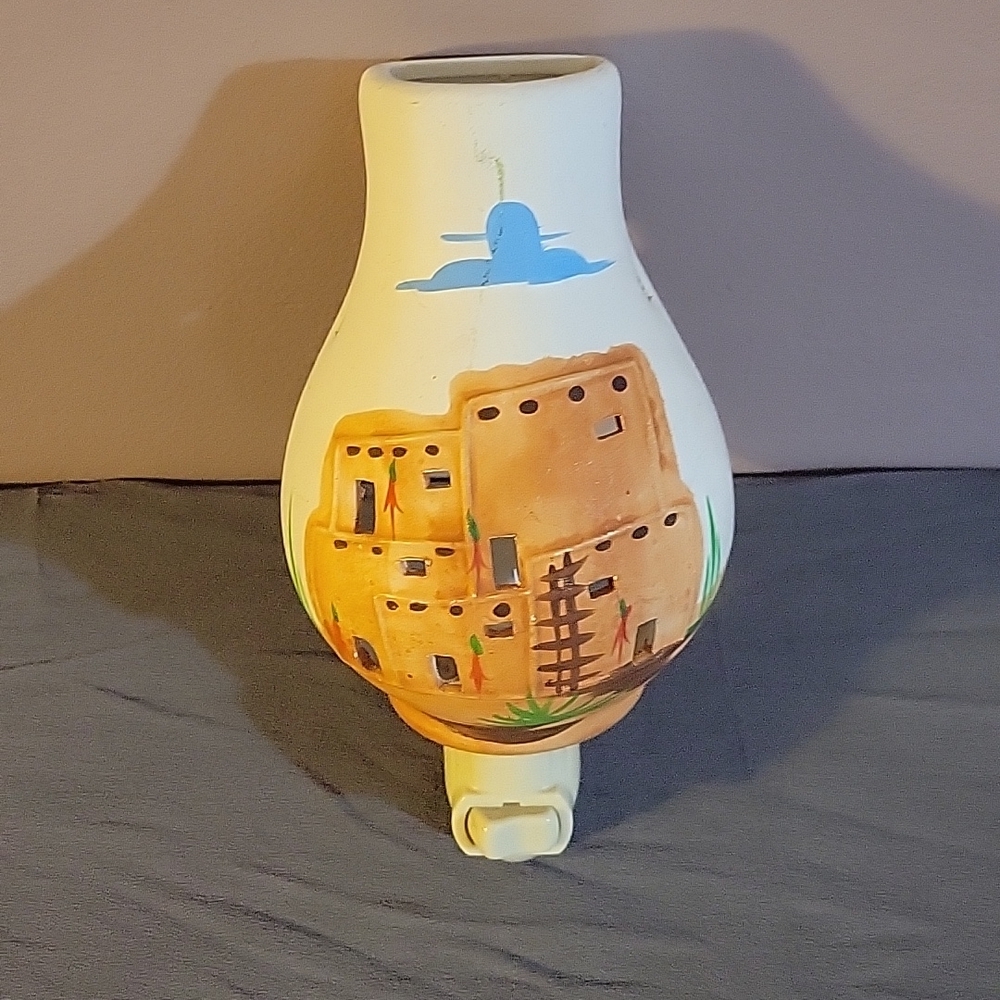 Pueblo Style Southwest Ceramic Pottery Wall Plug In Night Light Vintage …